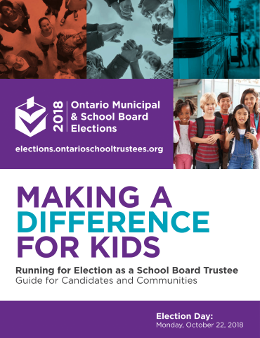 Making A Difference For Kids: Running for Election as a School Board Trustee Cover